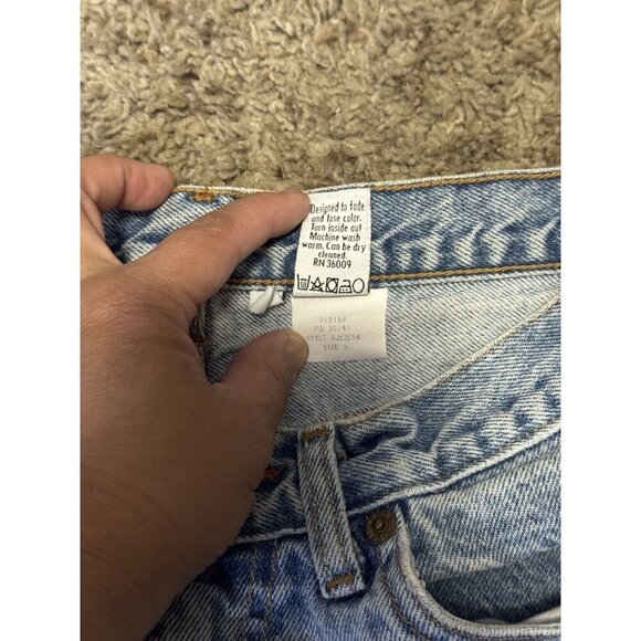 CALVIN KLEIN Vintage 90s Y2k Cut-Off Denim Jean Shorts High Rise Sz 9/27 USA - Picture 4 of 8